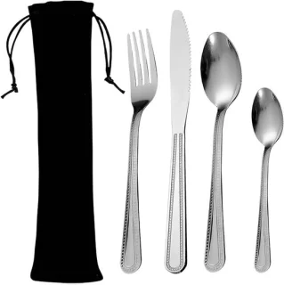 5-delig RVS campingservies set