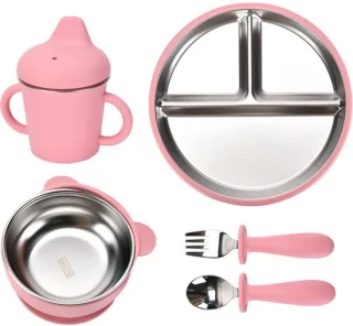 5-delige RVS babyserviesset