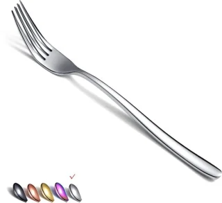 6-delige bestekset tafelvorken van RVS zilver 8 inch