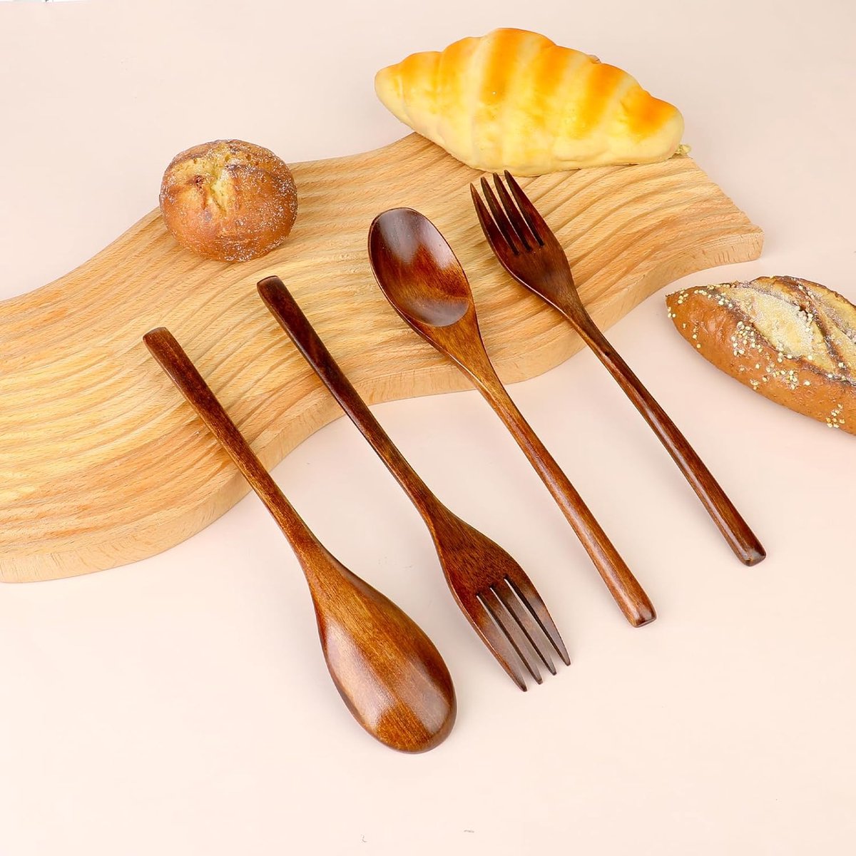 Wat vinden we goed aan de 6-delige Houten Bestekset - 3 Lepels & 3 Vorken