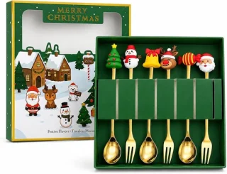 6-delige kerstbestekset