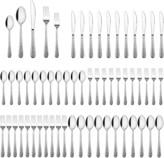 60-delige roestvrijstalen bestekset voor 12 personen review