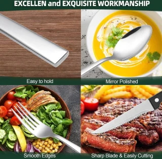 72-piece Stainless Steel Cutlery Set for 12 People