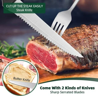 72-piece Stainless Steel Cutlery Set for 12 People