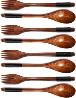 8-delige set houten keukengerei