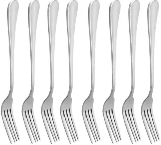 8-delige set roestvrijstalen vorken, 20 cm