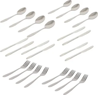 8 Dinervorken + 8 Lepels + 8 Messen (Set van 24 stuks) - Bestek