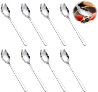 8 stuks roestvrijstalen spork-vorken