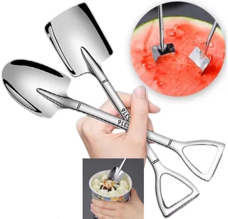 Actie4you® Dessertschep rond zilver 2 stuks