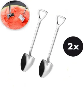 Actie4you® Dessertschep rond zilver 2 stuks