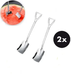Actie4you® Gebakbestek Schep Recht Zilver 2 Stuks