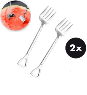 Actie4you® Gebaksvorken Zilver 2 stuks