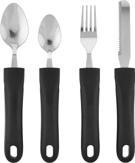 Adaptive Utensils Bestekset 4-delig roestvrij staal (mes, vork, 2 lepels)