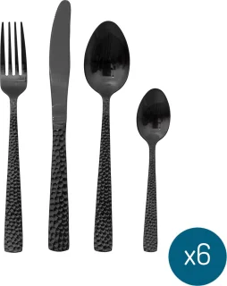 Adora Bestek Set 24-delig Zwart