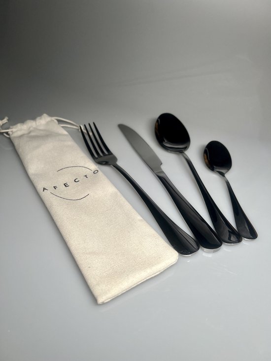 Afecto bestekset to go 4-delig RVS lepel vork mes review