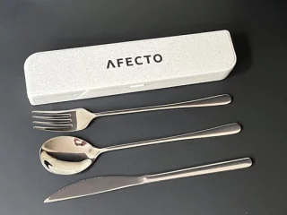 Afecto bestekset to go RVS lepel vork mes