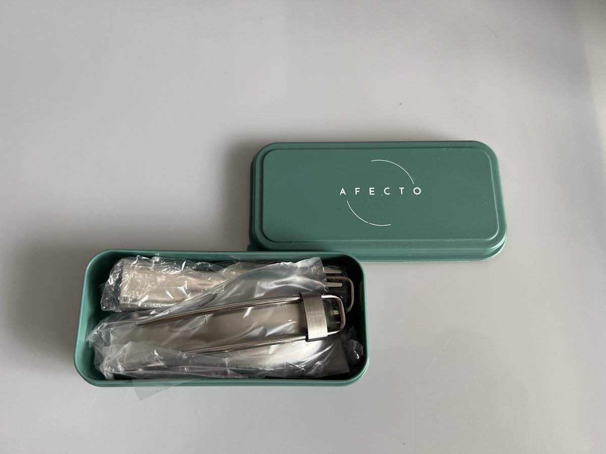 Wat vinden we goed aan de Afecto RVS opvouwbare bestekset to go