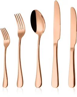 Alheco bestekset 40-delig 8 personen Rosé goud