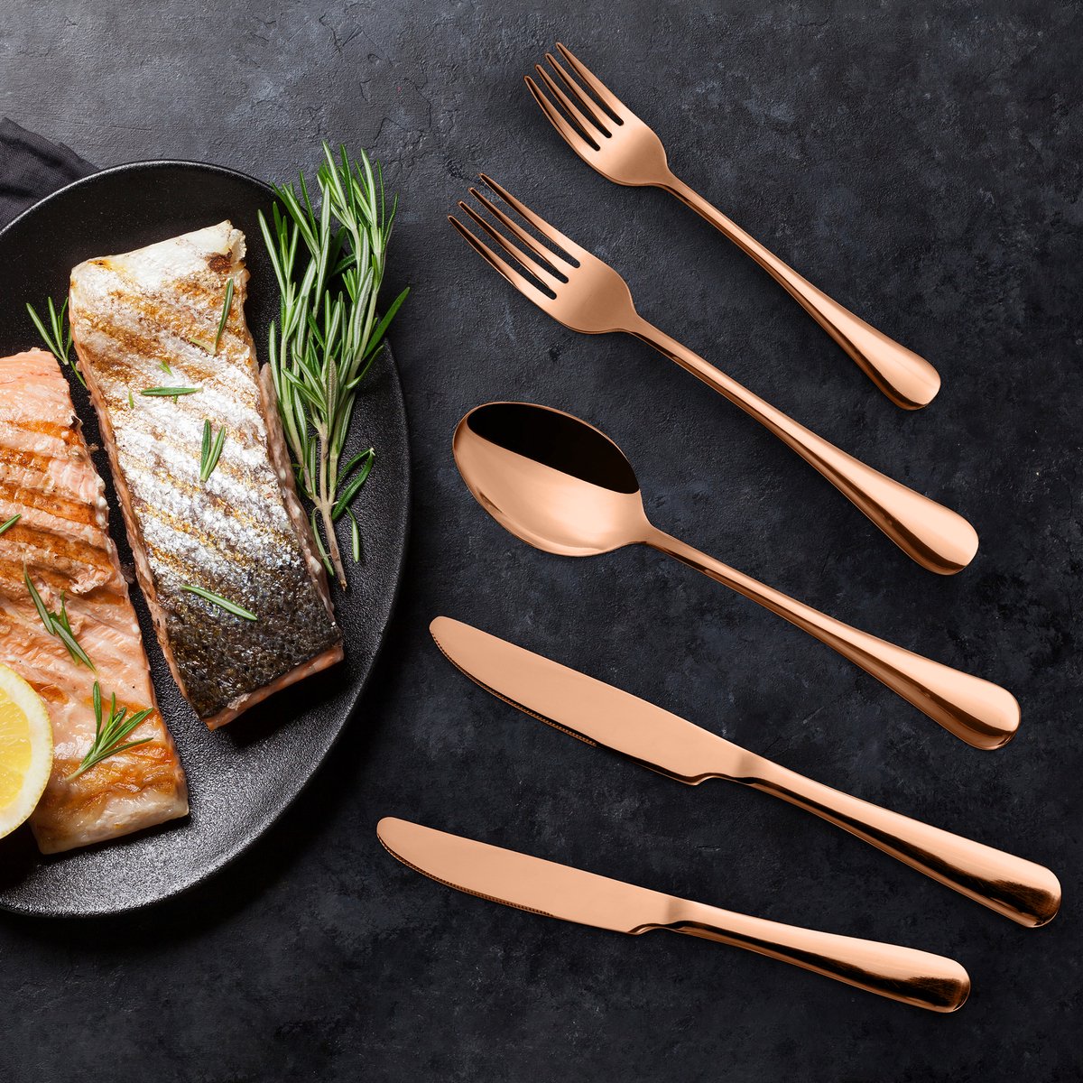 Wat vinden we goed aan de Alheco bestekset 40-delig 8 personen Rosé goud