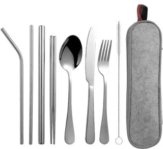Allecta - Camping reisbestek set - 9-delig