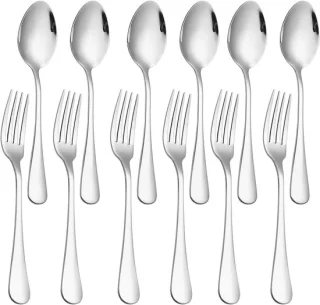Allecto 12-delige bestekset roestvrij staal metallic zilver