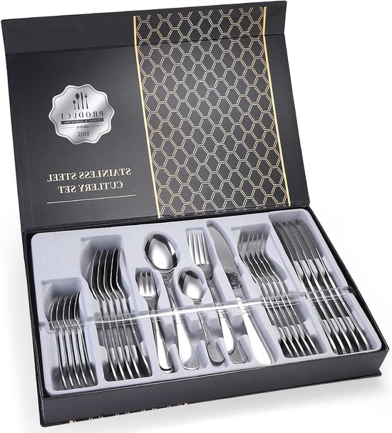Allecto Plus Bestek Set 30-Delig Roestvrij Staal Zilver