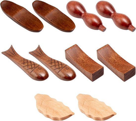 Allecto Plus houten eetstokjes set 10 stuks met messenbankje