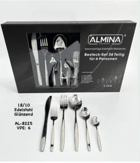 Almina Isabella Bestekset 36-delig voor 6 Personen Zilver
