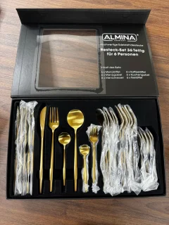 Almina Sofia Bestekset 36-delig Geborsteld Goud