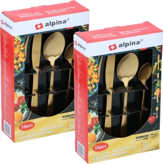 Alpina Bestekset 32-delig Goudkleurig RVS