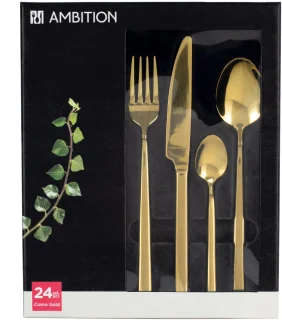 AMBITION Como Gold bestekset 24-delig (6 personen)