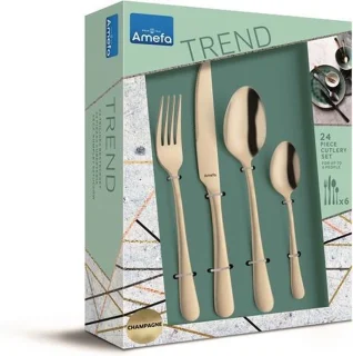 Amefa Austin 24-delige bestekset mat champagne