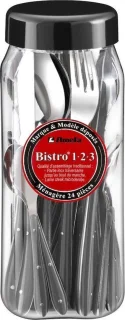 Amefa Bistro Bestekset 24-delig Zwart Roestvrij staal