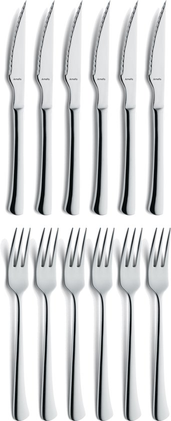 Amefa Chuletero Steakset 12-delig RVS zilver review