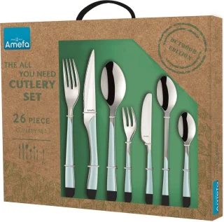Amefa Eclat 26-delig bestekset lichtblauw mat
