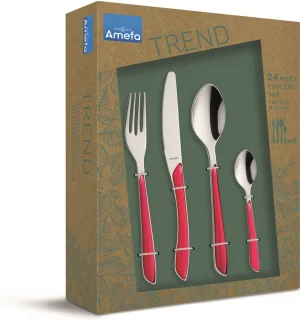 Amefa Eclat Matt Raspberry 24-delige bestekset 6-persoons