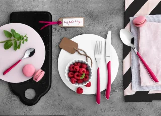 Amefa Eclat Matt Raspberry 24-delige bestekset 6-persoons