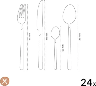 Amefa Eclat Matt Raspberry 24-delige bestekset 6-persoons