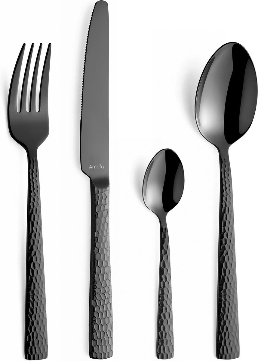 De Amefa Felicity 24-delige bestekset zwart in één oogopslag