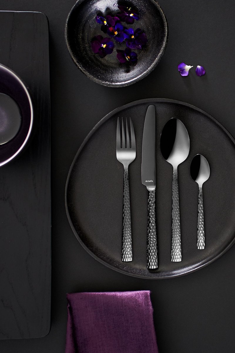 Wat vinden we goed aan de Amefa Felicity 24-delige bestekset zwart