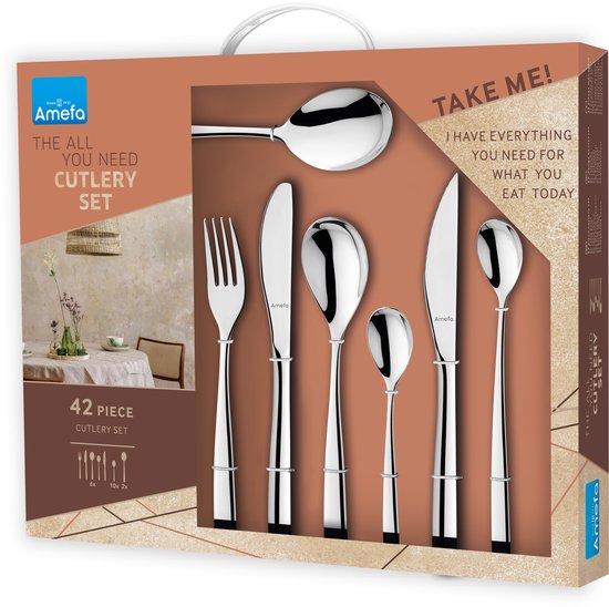 Amefa Gaia All You Need 42-delige bestekset RVS zilverkleurig review