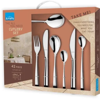 Amefa Gaia All You Need 42-delige bestekset RVS zilverkleurig