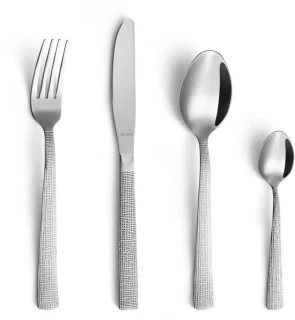 Amefa Linen 18/0 24-delige bestekset zilver