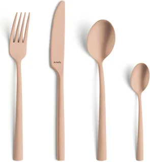 Amefa Manille 16-delig bestekset Stonewash Koper