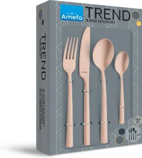 Amefa Manille 16-delig bestekset Stonewash Koper