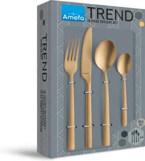 Amefa Manille 16-delige bestekset Stonewash Goud