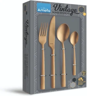 Amefa Manille 16-delige bestekset Stonewash Goud