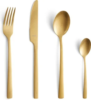 Amefa Manille 16-delige bestekset Stonewash Goud