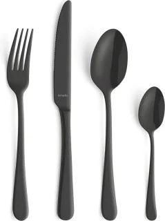 Amefa Manille 16-delige bestekset Stonewash Zwart