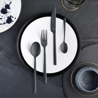 Amefa Manille 16-delige bestekset Stonewash Zwart